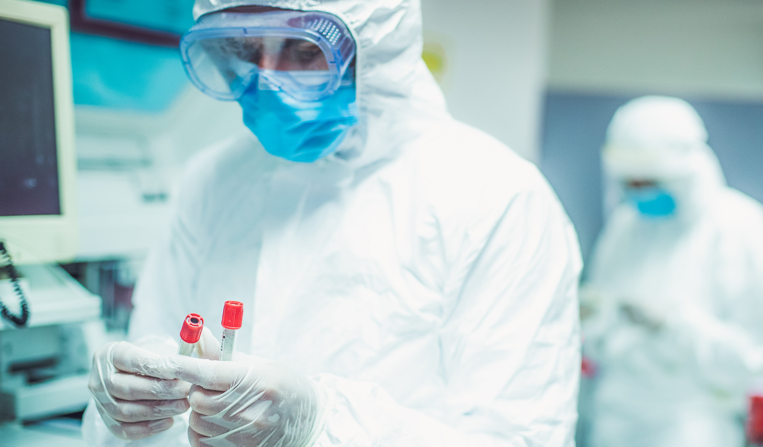 Infectious disease experts in a lab